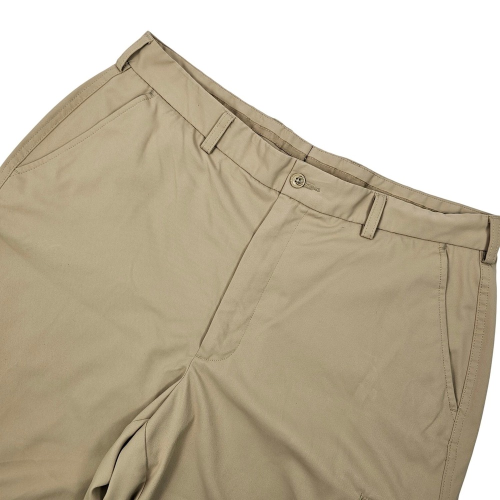 Pebble Beach Dry-Luxe Performance Golf Shorts Mens Sz 36 Khaki Tan Thigh Pocket
